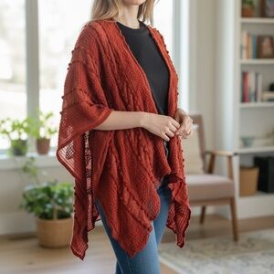 Rust Orange Knit cardigan